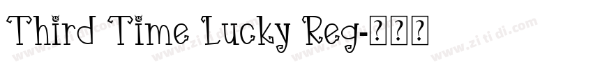 Third Time Lucky Reg字体转换